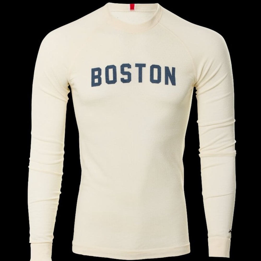 Tracksmith Brighton Base Layer - Boston Marathon - Ivory - Size M - NEVER WORN